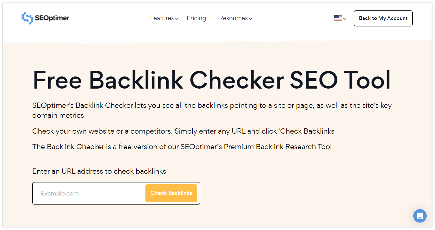 strumento di controllo dei backlink